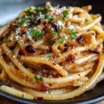Caramelized Onion Pasta with Chilli Oil