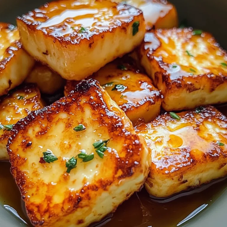 Crispy Air-Fried Halloumi with Honey Drizzle