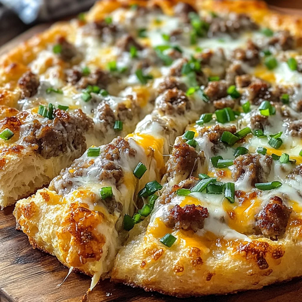 Easy Biscuits and Gravy Breakfast Pizza