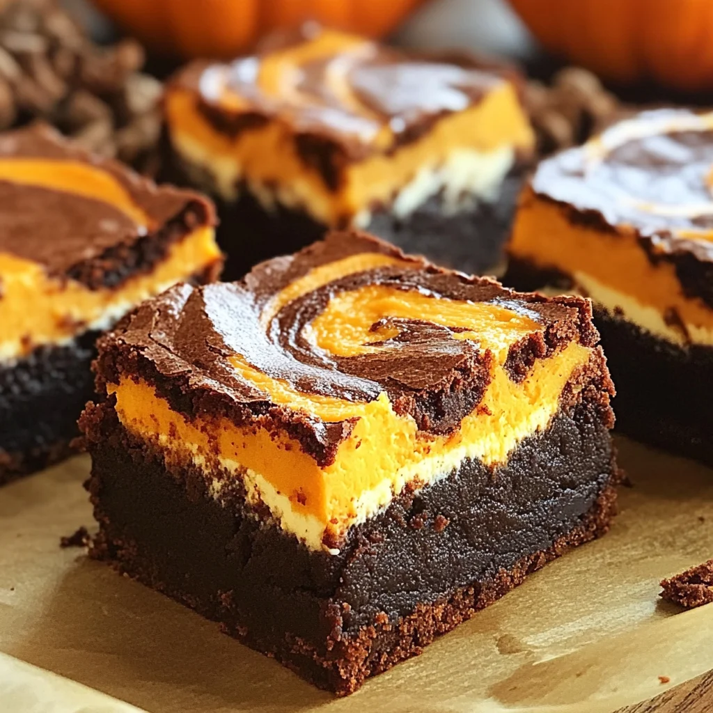 Pumpkin Cream Cheese Brownies