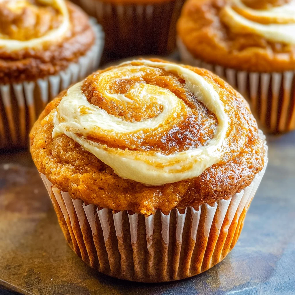 Best Swirled Pumpkin Cream Cheese Muffins