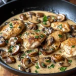 Creamy Garlic Mushroom Chicken Skillet