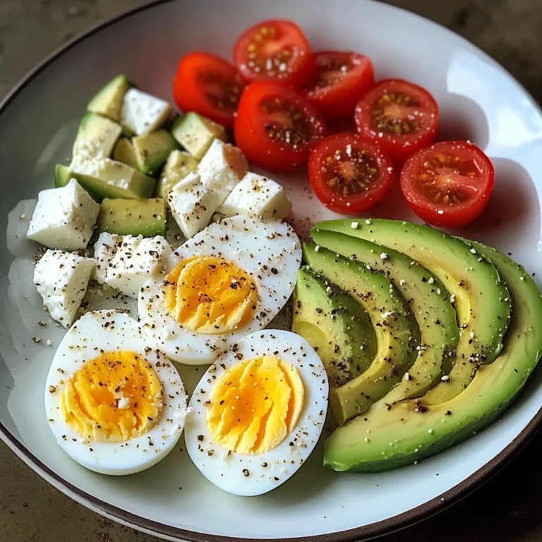 Mediterranean Breakfast Plate with Eggs, Feta & Avocado